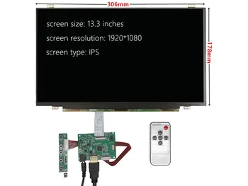 13,3 инча за мини компютъра Raspberry Pi Banana/Orange Pi IPS LCD екран, монитора, съвместими с HDMI, такса за управление на водача