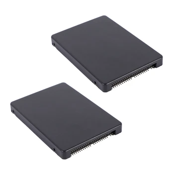 2X 44PIN MSATA до 2,5 инча IDE HDD и SSD MSATA за PATA адаптер конвертор карта с калъф