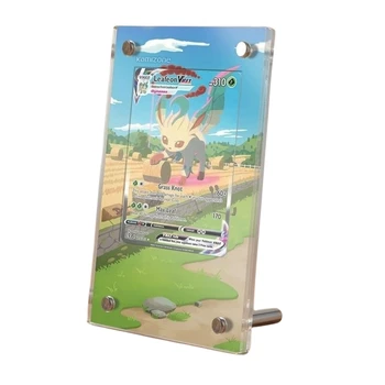 Анимационни герои Pokémon PTCG Leafeon, акрилна разширена карта по образец, тухла, класически аниме, колекция игри с карти, подарък играчка