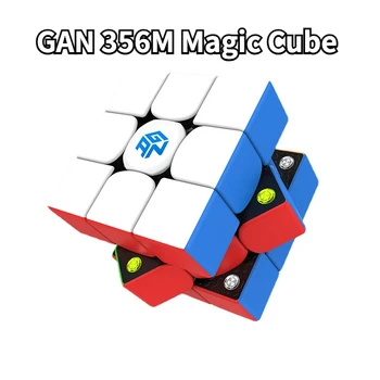 [Funcube] GAN 356 M 3x3x3 Магнитен Магически куб Професионален 3x3 Магистралата пъзел Rubix GAN356M Rubick 3 × 3 GES Детска играчка-Непоседа