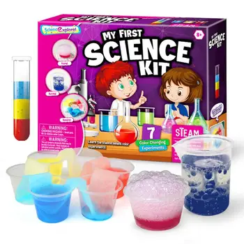 1 Комплект Детски комплект за научни експерименти смесен цвят направи си САМ ръчно изработени за деца Набор от материали Ранните забавни играчки за обучение инструментариум