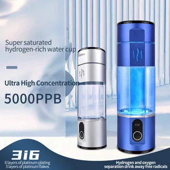 Преносим генератор на водород вода, устройство за инхалация H2, 5000ppb, тип C, акумулаторна батерия DuPont SPE