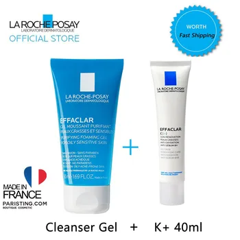 La Roche Posay Effaclar Почистване Пенящийся Гел За измиване на лицето / Effaclar K + Set Почистване И Меко Успокояващо Възстановително Масло За Борба С Акнето