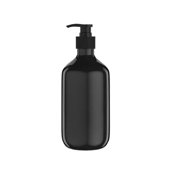 300 мл, бутилка за лосион черен цвят, за еднократна употреба, пластмасова бутилка за лосион с черен помпа-спрей, преносим бутилка за лосион от PET пластмаса