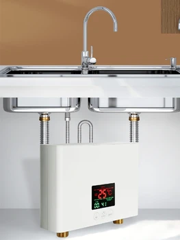 Незабавен електрически бойлери, без резервоара с мощност 5500 W Система миг загряване на топла вода за кухнята, баня с дистанционно управление