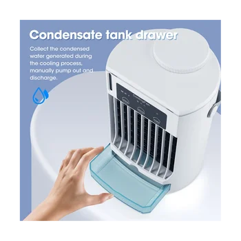Чилър въздух Домакински спрей-овлажнител за въздух Вентилатор за климатик с водно охлаждане, USB настолен охлаждащ вентилатор за климатик