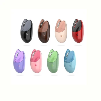 Безжична мишка с отпечатъците на лапите на 2,4 G, съвместим с Bluetooth, скъпа за преносими КОМПЮТРИ, безшумни преносими USB мишка