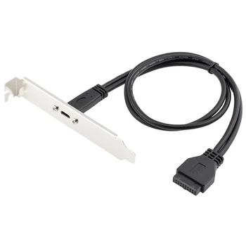 19-пинов USB конектор за свързване на USB кабел за данни 3.1 Type-C, 20-пинов конектор USB3.0 за свързване на адаптер USB-C, удължен профила скоба PCI-e