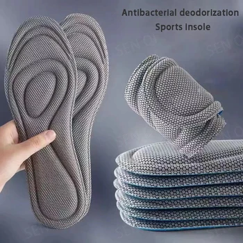 Ортопедични Стелки От пяна с памет ефект 4D За обувки Антибактериална Nano Дезодорирующая части За Усвояване на Пот Спортни Обувки За Бягане
