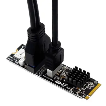 RYRA M. 2 MKEY PCI-E за да се свържете с фронтальному USB 3.1 5 GB Usb C Pci TYPE-C + 19/20-за контакт на карта за разширяване на M. I. E За мультисистемной съвместимост с USB3