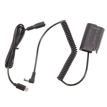 PD USB C DMW-BLK22 захранващ Адаптер с Фиктивна Батерия за фотоапарат Panasonic Lumix G9 DC-S5K DC-S5 GH5S GH5 II GH6
