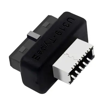 Адаптер за предния панел USB Лесна инсталация Професионален Аксесоар За смяна на дънната платка USB3 19P20P на адаптер Type E
