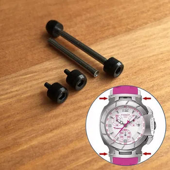 стомана каишка за часовник с винтова тръба за TS Тисо T-race & T-SPORT T048 женски каишка за часовник 40,66 мм, съединителни накрайници, резервни части, инструменти