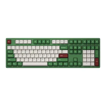 Пълен размер Ръчна Детска клавиатура Akko 3108 DS Matcha Red Bean, жичен и 108 от клавиши, с двойни клавишными капачки OEM-профил на PBT