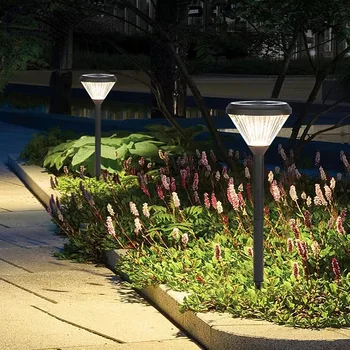 Слънчев външен лампа, креативна нова лампа за тревата, модерен градински лампа в китайския двор, подово осветление за вила, градина