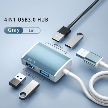 USB 3.0 хъб-удължителен кабел за високоскоростен 5В1 4-портов USB сплитер многопортовый за Lenovo Xiaomi Macbook Pro Аксесоари за преносими компютри