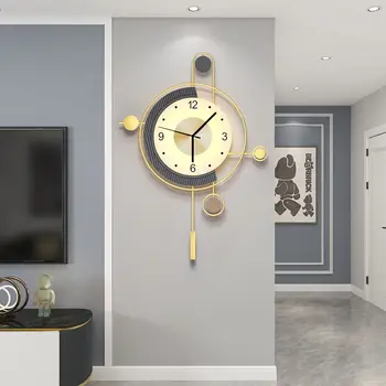 Творчески Луксозни Стенни Часовници Метални Стенни Часовници С Модерен Дизайн Тиха Хол Декоративни Часовници За Спални Reloj De Pared Йеро