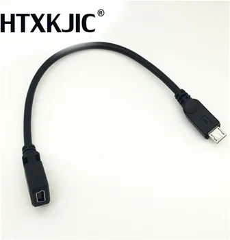 20 СМ 0,2 M 1 M Micro USB 2.0 Mini USB 5pin от мъжете за мъжете и за зареждане на данни OTG кабел конвертор-адаптер Конектор Mini-USB и Micro-USB
