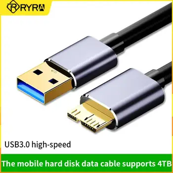 RYRA кабел за прехвърляне на данни от USB 3.0 до Micro USB 3.0, Външен кабел за твърд диск Samsung, 5 Gbit/s, полнодуплексная пренос на данни