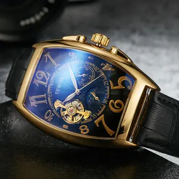 Най-добрите модни Луксозни златни часовници мъжки еднофазни часовници с турбийоном, автоматични механични ръчни часовници с малка секунди стрелка, Reloj Hombre 2023