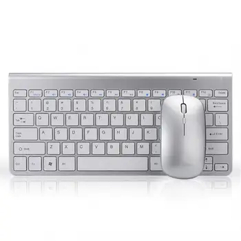Безжичната акумулаторна клавиатура RYRA и набор на мишката 78 клавиши водоустойчив мини-клавиатура 2,4 G Usb-за зареждане на вашия компютър Apple Mac PC