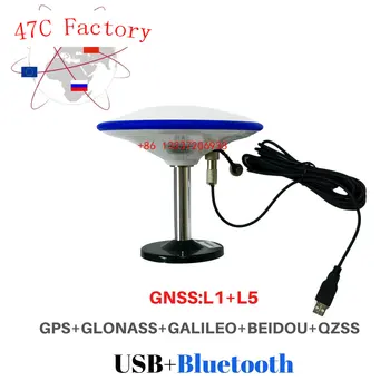 За ГНСС L1 и L5 GM-105BT Подкрепа на селското стопанство Android USB Bluetooth GPS ГНСС Приемник Антена Модул 5 В Скоростта на предаване на данни 115200 TOPGNSS