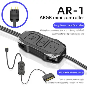 Удлинительный кабел на контролера ARGB 5V 3-пинов SATA Power Mini RGB контролер за на корпусни вентилатори / led ленти / панели за осветление