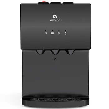 3-температурен самопочистващ диспенсер за вода на масата ZAOXI Premium без бутилки - черна неръждаема стомана