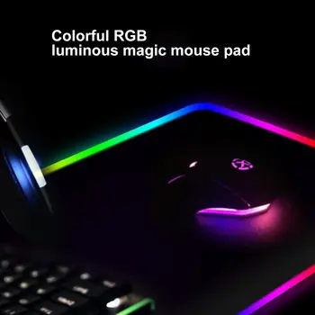 350*250*4 мм 1 бр цвета RGB светлинен симфоничен подложка за мишка геймърска подложка за мишка RGB цветен геймърска подложка за мишка голяма подложка за мишка