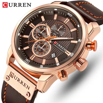 Най-добрата марка за Луксозни кварцови часовници с хронограф, мъжки спортни часовници, военни армейските мъжки ръчен часовник, часовник CURREN relogio masculino