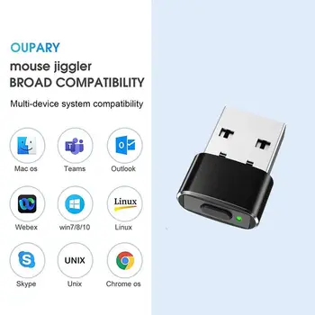 Мишка Джигглер Незабелязан Автоматично Движитель USB Порт Шейкър Вигглер за Лаптоп Поддържа Компютъра си В Бодром състояние да Имитират Движение на Мишката