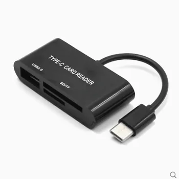 Четец на карти памет, USB Type-C SD TF с конектор USB три в едно с кабелна връзка U диск, мишка, клавиатура комплект камера