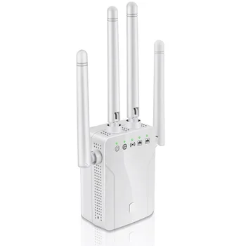 Безжичен ретранслатор M-95B, Wifi рутер, усилвател на сигнала 300 м удължителен кабел, 4 антена, усилвател на сигнала на рутера, подходящи за домашния офис