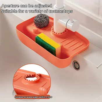 Силиконов тампон за кухненска мивка, панел за източване на спрей, защита на плотове за баня, тава за източване на сапун