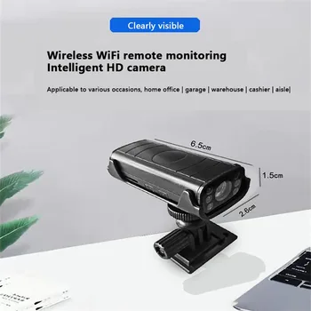 Черна безжична WIFI камера Практически интелигентна камера за дистанционно наблюдение за хола на дома
