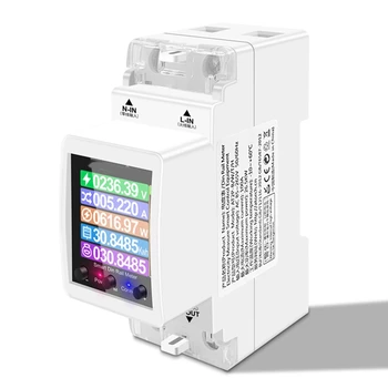 AT2PW 100A Sasha WIFI Din рейк брояч на енергия, интелигентен ключ дистанционно управление AC 220 В цифров волта кВтч м честотен коефициент на