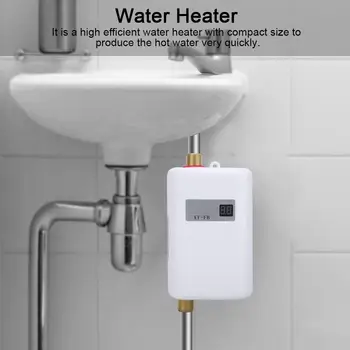 Незабавен бойлер Кухненски електрически незабавен бойлер под мивка с LCD дисплей за дома за готвене, за миене на топла и студена вода с двойна употреба