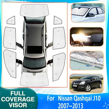 Засенчване на прозорци на коли На Nissan Qashqai Аксесоари J10 2007 ~ 2013 Автомобилната Защита От Слънцето Слънцезащитен Крем Слънчеви Очила За Прозорци, Капаци и Аксесоари