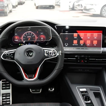 Автомобилната навигация, закалено стъкло, LCD дисплей, защитно фолио, стикер, защита за арматурното табло Volkawagen VW Golf 8, 2021 година