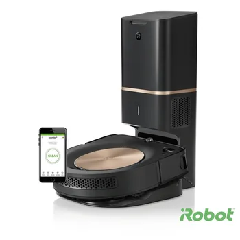 Робот-прахосмукачка iRobot Roomba S9 + Plus - Навигационна система vSLAM, управление с мобилен телефон, Подобрена 3-степенна система за почистване на