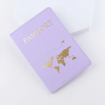 Корици за паспорти от изкуствена кожа, модерен женски мъжки калъф за паспорт, джоб за пътни карти и удостоверения за самоличност, на калъф за документи с банкови карти