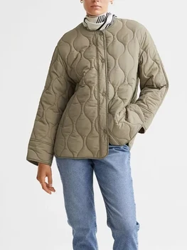 Зимно палто за жени, зимни якета Armygreen 2022, женска риза оверсайз, яке с подплата, палта, есенен дамски дрехи