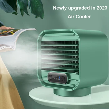 Преносим климатик с наноспреем, зареждане чрез USB, мобилен охладител на въздуха за дома, мултифункционален пречиствател на въздуха, овлажнител, охлаждащ вентилатор