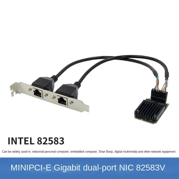 Mini PCIe Gigabit Ethernet NIC 82583 В двоен електрически порт индустриално мрежово устройство за управление на Адаптер