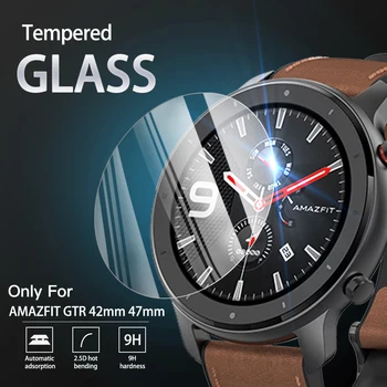 Закалено стъкло премиум-клас 9H за AMAZFIT GTR 42 мм 47 мм и защитно фолио за екрана умни часовници, аксесоари за часа AMAZFIT GTR