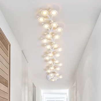 Скандинавски дълъг тавана лампа за коридор, декоративни светлини за коридор, постмодернистская творческа индивидуалност, произведения на верандата, звезда, светлина в цвят слива