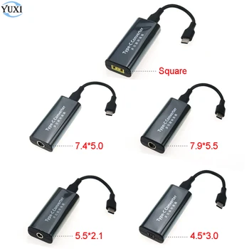 Кабел-адаптер YuXi USB-Type C C Dc Power Converter 5.5*2.1 4.5*3.0 7.4*5.0 мм за преносим компютър Lenovo, Dell, HP, ASUS Конектор 65 W