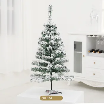 90 см изкуствена коледна елха бяла стекающаяся снежинка PVC многократна употреба зелени коледни декорации за дома Коледни аксесоари