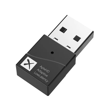 24-битов USB Bluetooth 5.2 аудиопередатчик Aptx-адаптивен/LL/ HD 40 ms ниска латентност, мулти-безжичен адаптер за суич
