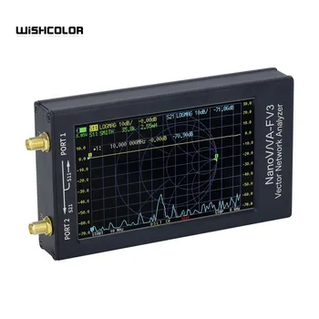Анализатор антена Wishcolor 1 Mhz-6 Ghz с докосване на екрана 4,3 инча NanoVNA-F V3 Вектор Мрежов Анализатор VNA за антена MF/HF/VHF/UHF/SHF